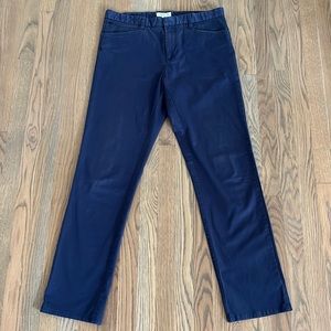 Calvin Klein Chino Pants sz 34/34 Men's Navy Blue Long 98% Cotton 36543 Office